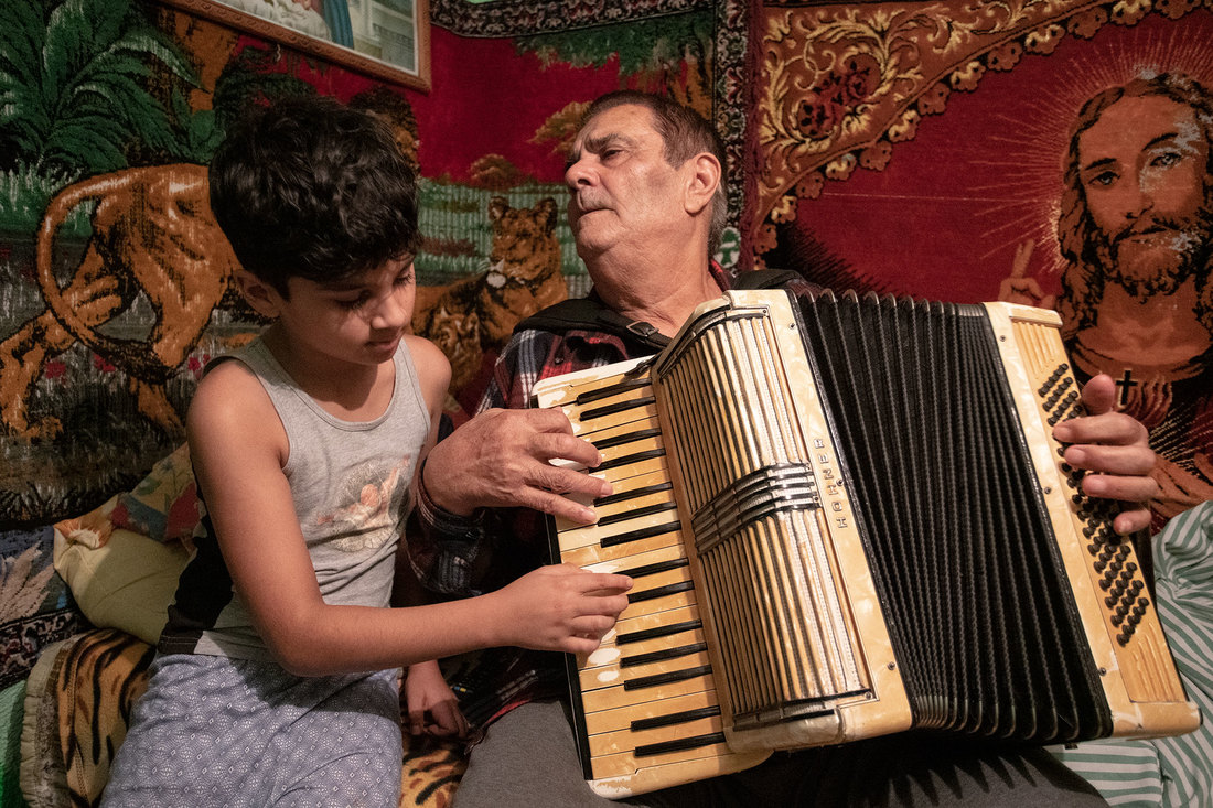 Tagoi and grandson. Photo: Shaun Williams