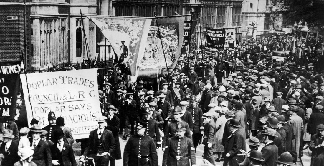 The General Strike 1926. Photo credits: Historic UK