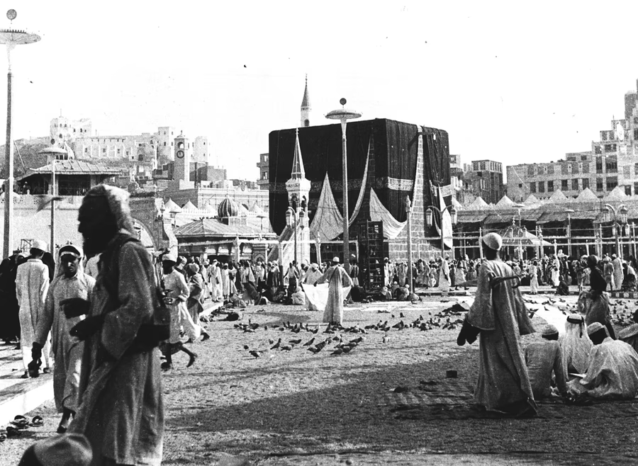 On September 7, 1954, Muslims visit the Kaaba, during a pilgrimage to Mecca. Photo credits: AP Photo