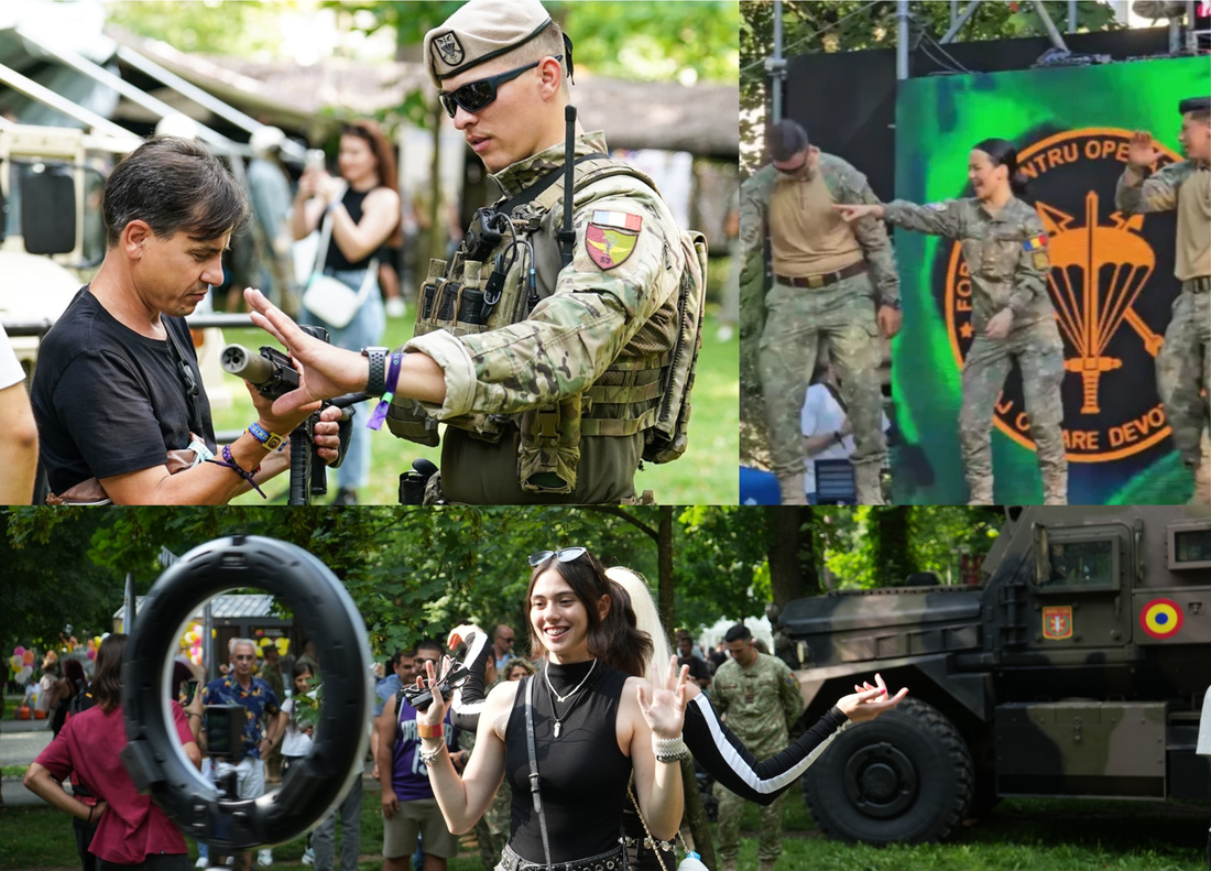 Ministry of Defense stage. Photo credits: Agenția Media a Armatei & TikTok MaPN channel