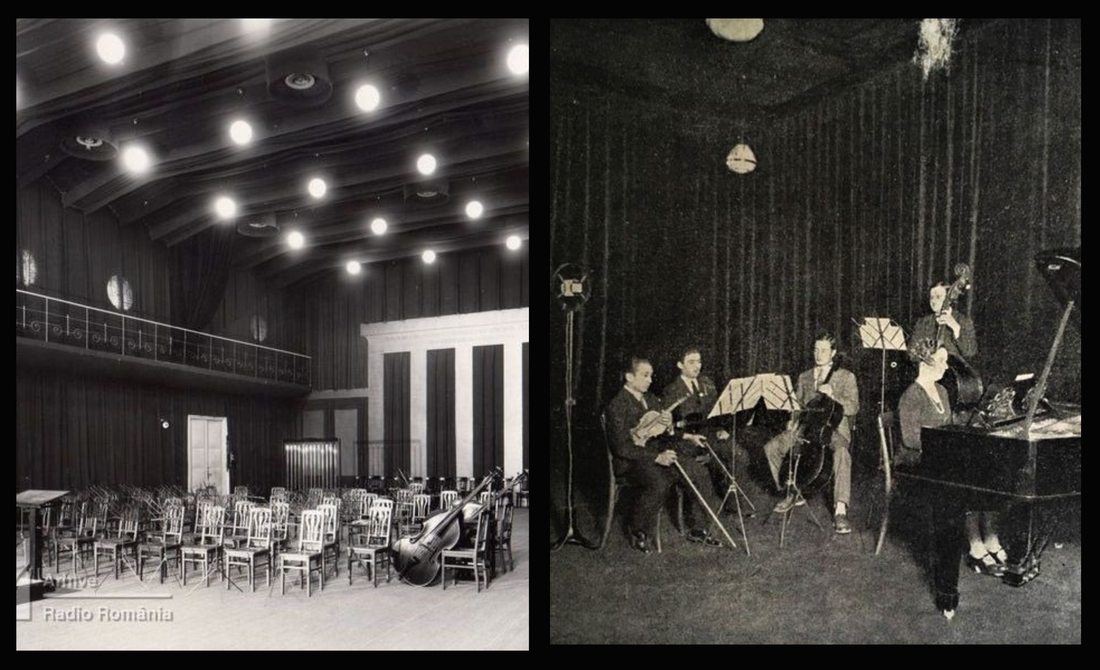 Right: The Small Recording Studio (1928). Left: The Big Recording Studio (1932). Photo credits: Arhive Radio România